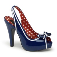 Pinup Couture  Bettie-05 - Navy Blue Patent
