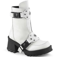 Bratty-56 - White Vegan Leather