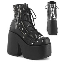 Camel-208 - Black Vegan Leather