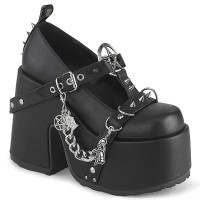 Camel-33 - Black Vegan Leather