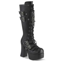 Charade-230 - Black Vegan Leather