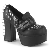 Charade-32 - Black Vegan Leather