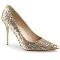 CLASSIQUE-20 - Gold Glittery Lame Fabric