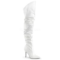 Classique-3011 - White Faux Leather  