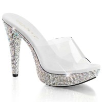Fabulicious  COCKTAIL-501DM - Clear Silver Multi Rhinestones