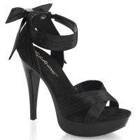 Fabulicious COCKTAIL-568 - Black Satin Black