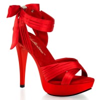 Fabulicious COCKTAIL-568 - Red Satin Red