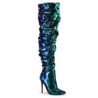 Courtly-3011 - Green Iridescent Sequins