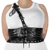 Da-105 - Body Harness - Black Vegan Leather