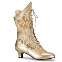 Funtasma Dame-115 - Gold Pu-Lace