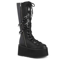 Damned-220 - Black Vegan Leather