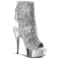 Delight-1018G - Silver Glitter/Silver Chrome