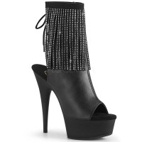 Delight-1018RSF - Black Faux Leather Matte  