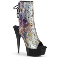 Delight-1018SP - Multi Color Snake Print Black  