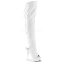 DELIGHT-3019 - White Faux Leather White