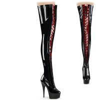Delight-3027 - Black Red Stretch Patent