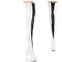 Delight-3027 - White Black Stretch Patent