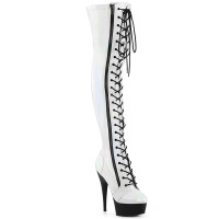 Delight-3029 - White Stretch Hologram Patent Black Matte