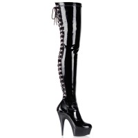 Delight-3063 - Black Stretch Patent/Black