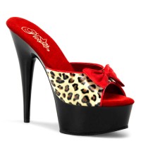 Delight-601-6 - Tan Leopard Print Pu/Black
