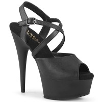 Delight-624-1 - Black Faux Leather Matte