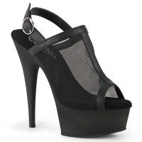 Delight-636 - Black Faux Le Mesh Matte
