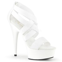 Delight-669 - White Faux Leather  