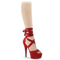Delight-679 - Red Faux Suede Matte  