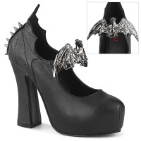 Demon-18 - Black Vegan Leather  