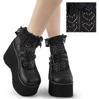 Black Nylon and Spandex Socks - 6 Pairs
