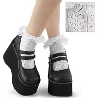 White Nylon and Spandex Socks - 6 Pairs