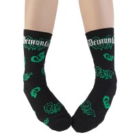 Dh-20 - Black Green Combed Cotton - 6 pairs