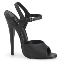 Domina-109 - Black Faux Leather