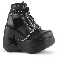 Dynamite-101 - Black Vegan Leather Suede  