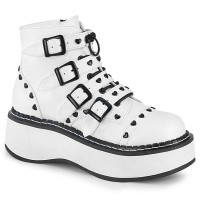 Emily-315 - White Vegan Leather  
