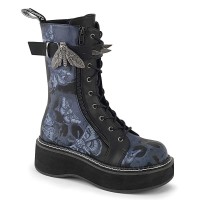 Emily-352-PT - Black Vegan Leather
