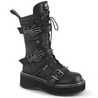 Emily-82 - Black Vegan Leather