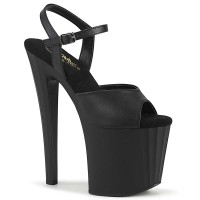 Enchant-709 - Black Faux Leather Matte