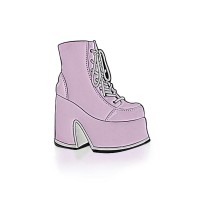 1.5-inch Soft Enamel Pin Of Demonia Camel 205 Ankle Boot - Pink