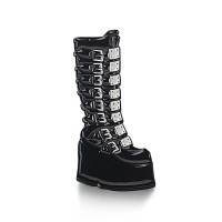 2-25-inch Soft Enamel Pin Of Demonia Swing 815 Knee High Boot - Black