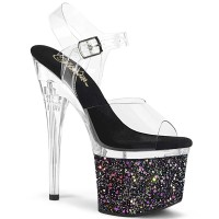 Esteem-708LG - Clear Black Multi Glitter