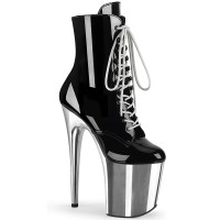 Flamingo-1020 - Black Pat Silver Chrome  