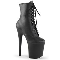 FLAMINGO-1020 - Black Faux Leather Black Matte