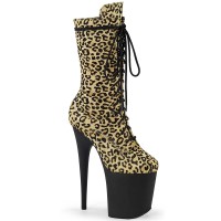 Flamingo-1050LP - Leopard Print Pony Hair Black Matte