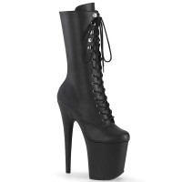 Flamingo-1054 - Black Faux Leather Matte