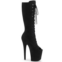 Flamingo-2051FS - Black Faux Suede  