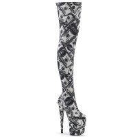 Flamingo-3000DP - White Black Str Fabric  