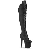 Flamingo-3014 - Black Stretch Faux Leather Matte