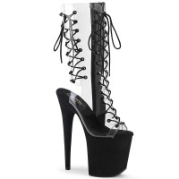 Flamingo-800-60FS - Clear Black Faux Suede  