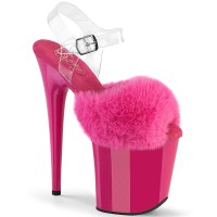 Flamingo-808FUR - Fuchsia Faux Fur Clear